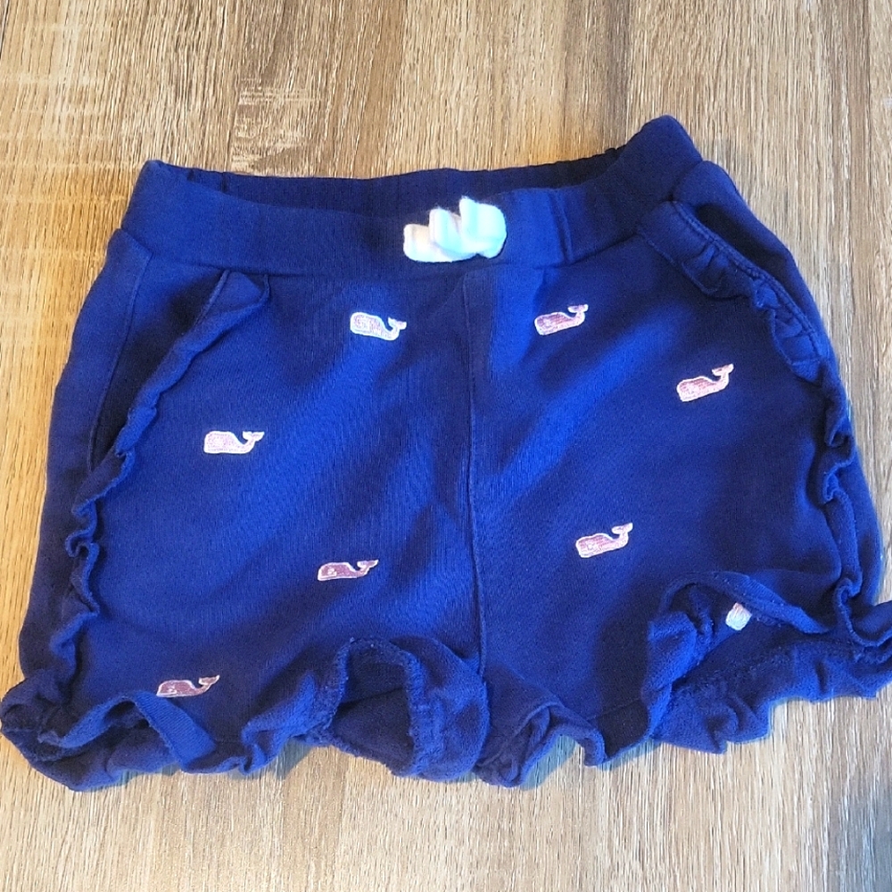 Vineyard Vines By Target Navy Blue Whale Embroidered Shorts